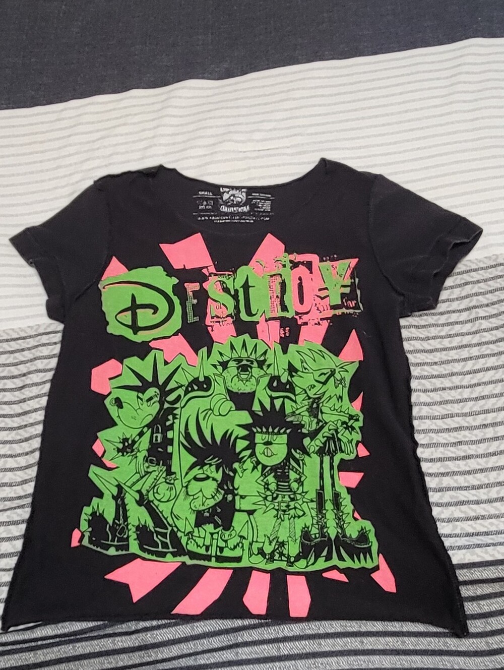 Unique Disney Punk Rock Goth Emo Top Size Small